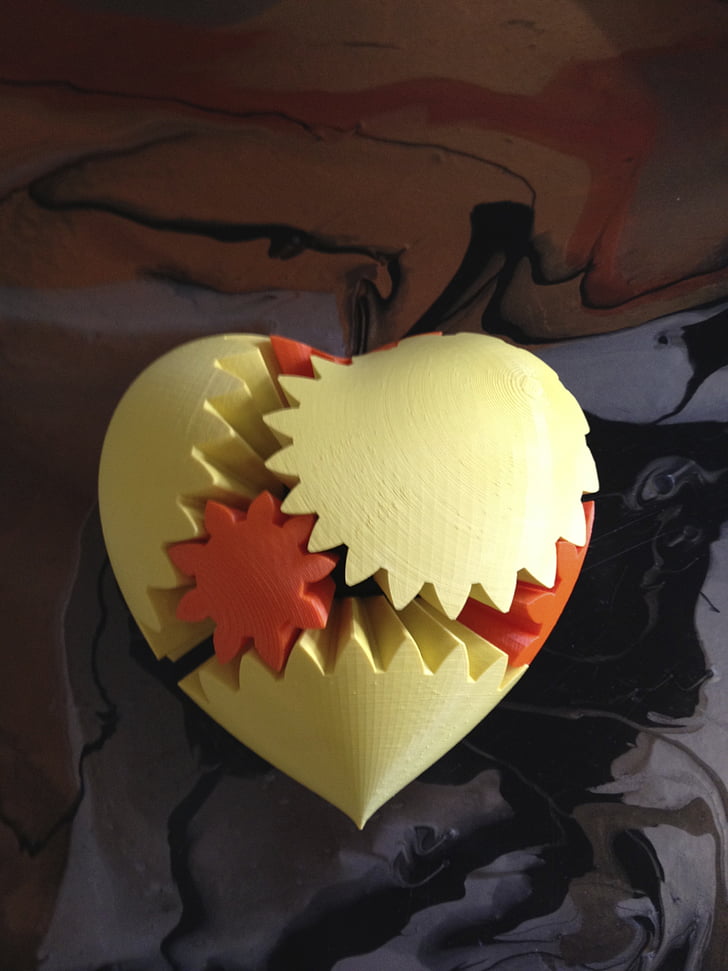 serce, sztuka, puzzle, miłość, Valentine, dzień, konstrukcja