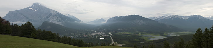 Canada, paysage, montagnes, nature, Panorama, des pluies, montagnes Rocheuses