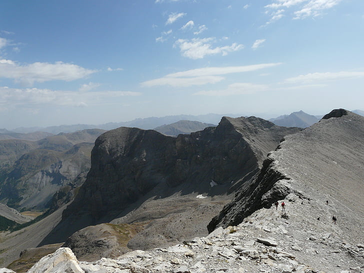 peletového Mont, jezero Allos, Alpy, Mercantour, Hora, pěší turistika, krajina
