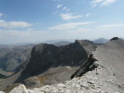 Mont pelat, Allos sjö, Alperna, Mercantour, Mountain, vandring, landskap