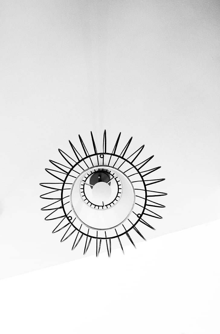 abstract, art, black-and-white, clock, decoration, design, element