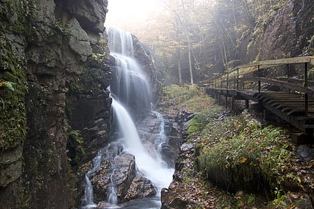 Природа, скалы, поток, Водопад