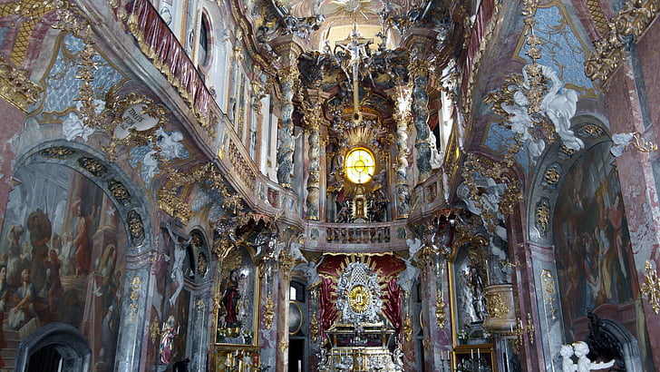 asamkirche, church, altar, catholic high altar, faith, believe, holy