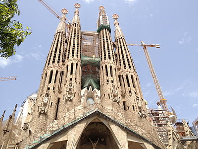 sagrada familia, kyrkan, Shakers, arkitektur, Barcelona, Gaudi