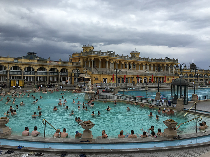 Szechenyi spa, Budapest, Hungria, Szechenyi, arquitetura, térmica, banho