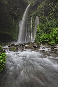 time, lapse, landscape, photography, waterfalls, green, forest