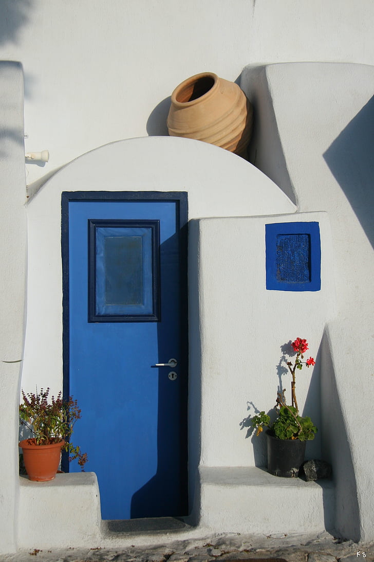 Santorini, Pulau Yunani, Cyclades, kaldera, rumah-rumah putih, Yunani, Oia
