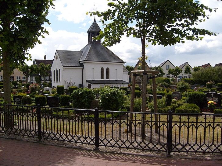 Schleswig, Holm, Iglesia, Cementerio, pueblo de pescadores
