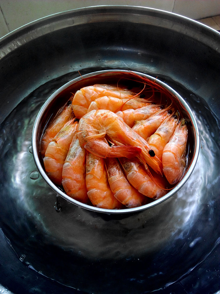 shrimp, food, cooking, seafood