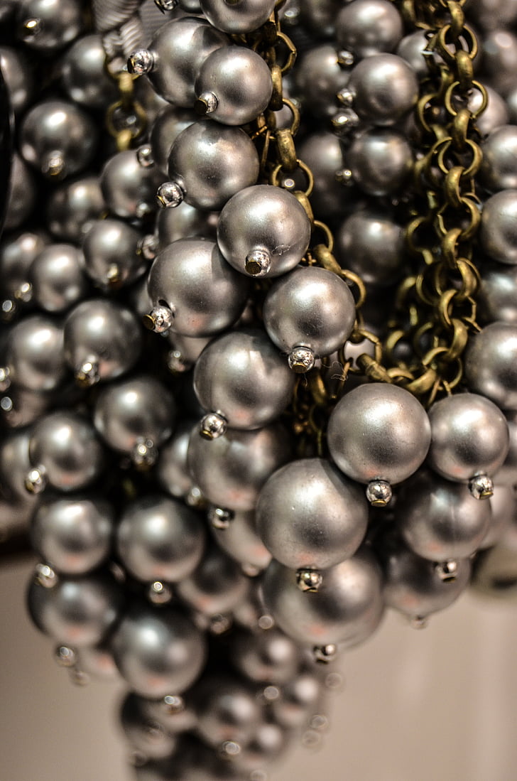 necklace, silver, chaplet, model, ornament