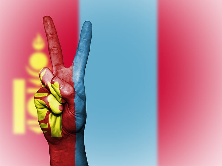 mongolia, peace, hand, nation, background, banner, colors