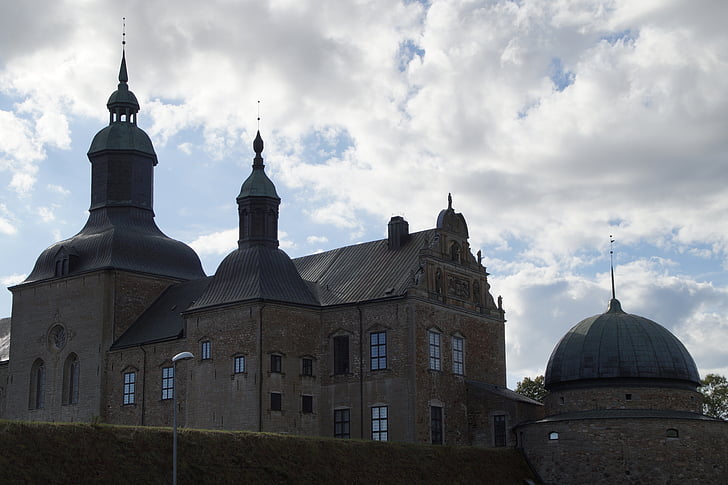 Västervik, Suécia, Castelo, arquitetura, Torre do castelo, edifício, velho
