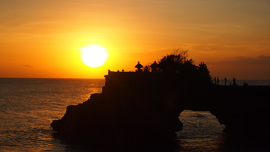 Temple, coucher de soleil, Bali, l’Asie, religieux, culture, historique