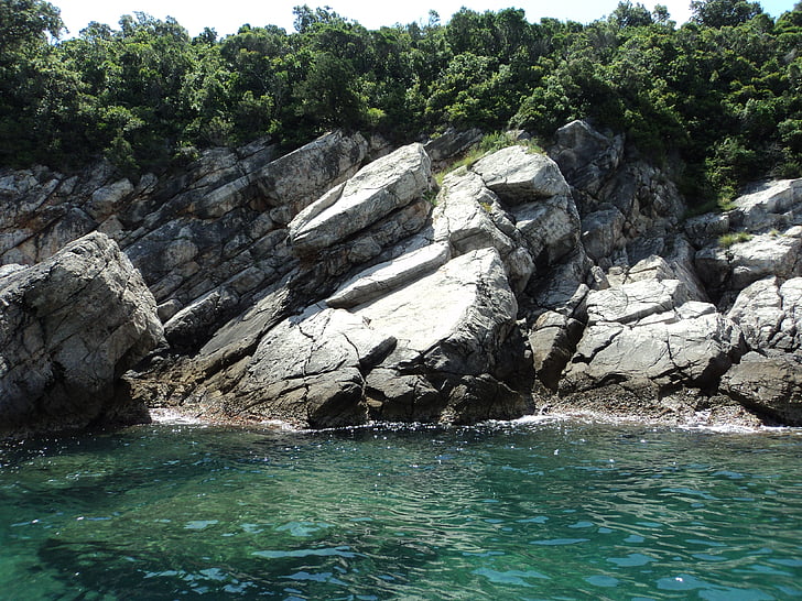 Cliff, havet, Sea rocks, Costa