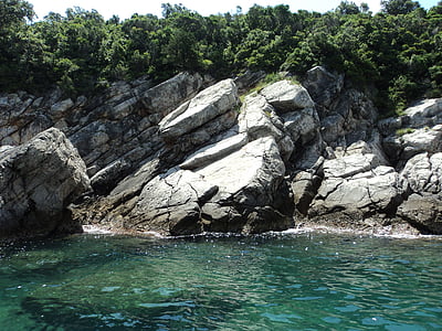 scogliera, mare, mare rocce, Costa