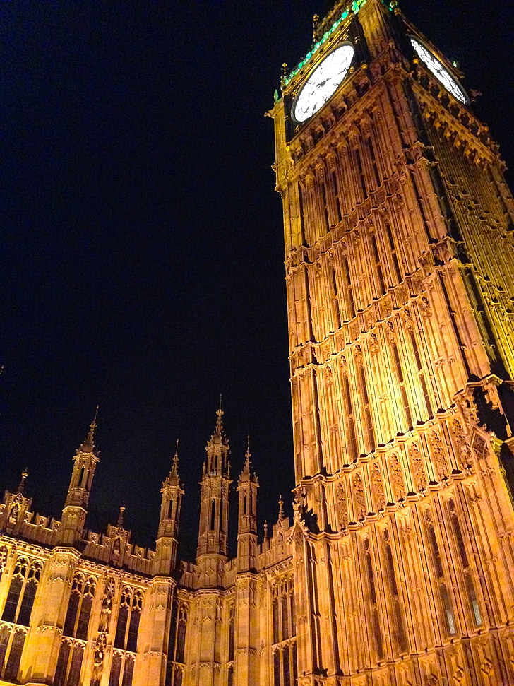 Big ben, Londres, Inglaterra, reloj, punto de referencia, Monumento