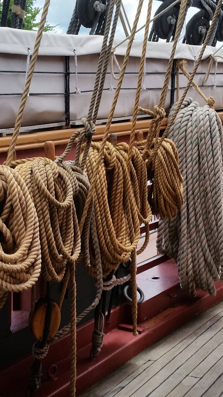 lano, laná, loďou, lodičky, kábel, riadok, Marine