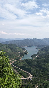 Ningbo, Fenghua, xikou, natura, representacions, muntanya, Mar