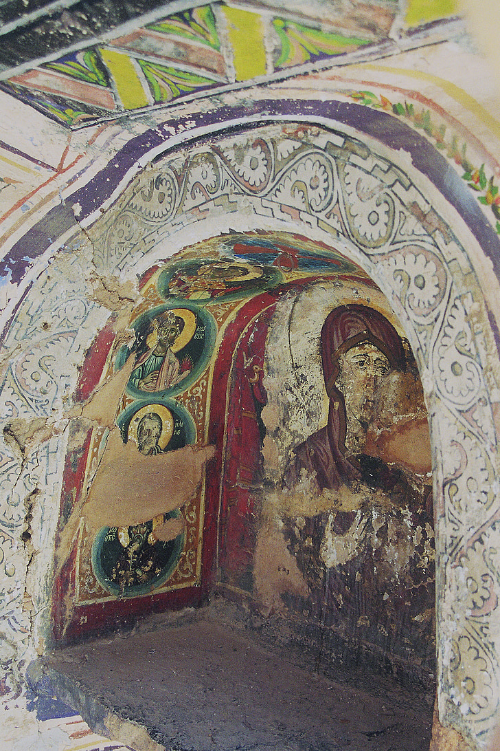 St Catherines kloster, Sinai, Fresco, väggmålning, målningsteknik, ny målning, grekisk ortodox