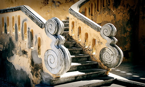 stairs, baroque, south of france, provence, mediterranean, architecture, france