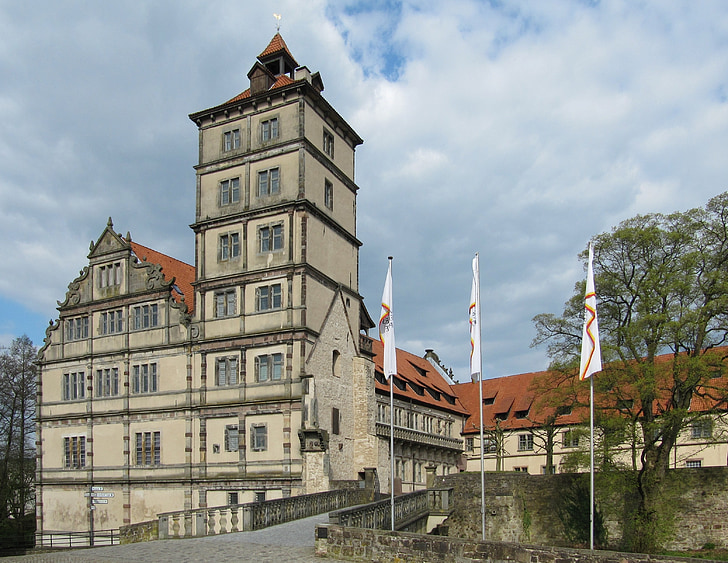 Alemania, Lemgo, arquitectura, casco antiguo, edificio, ciudad de Hanseatic, Castillo