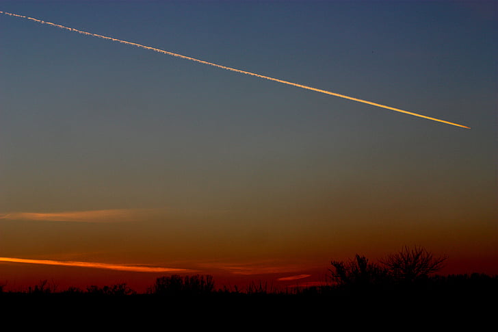 solnedgång, missiler, Sky, Dara, färg, flygande, flygplan