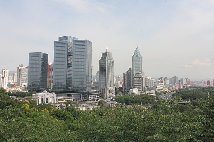 ville, Urumqi, immeuble de grande hauteur, gratte-ciel