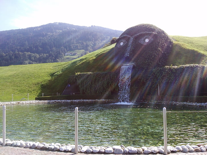 Swarovski, mondes de cristal, Autriche, nature, eau