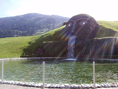 Swarovski, lumi de cristal, Austria, natura, apa