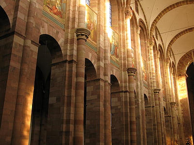 dom de Kaiser, Speyer, Église, Dom, architecture, colonne architecturale, célèbre place