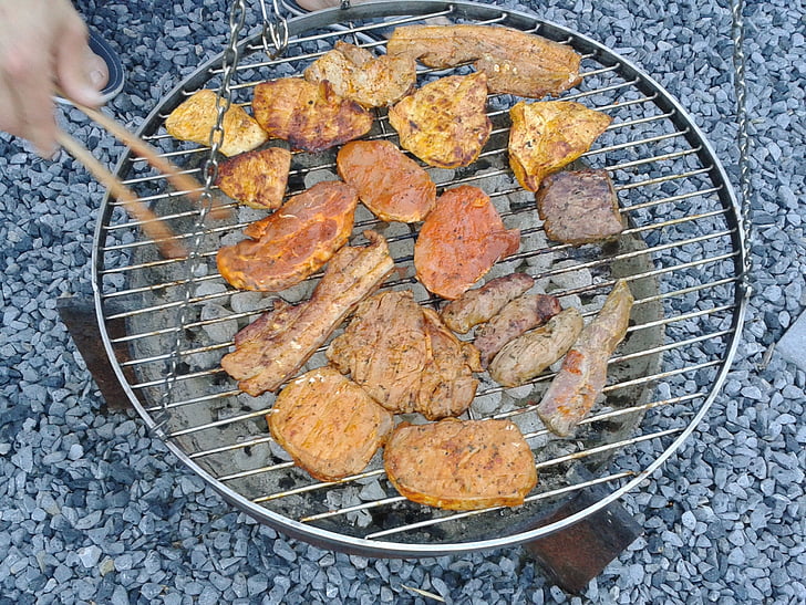 viandes grillées, barbecue, Grill, viande, grillé, célébration, été