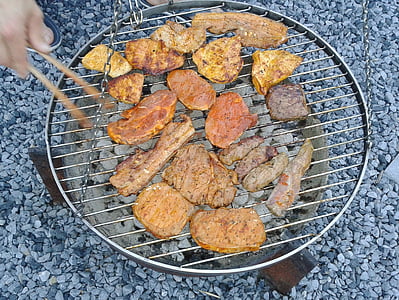 М'ясо-гриль, барбекю, гриль, м'ясо, на грилі, святкування, літо
