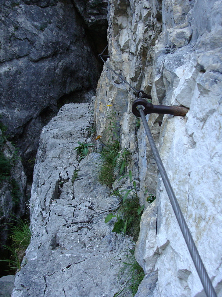 Mountain trail, Rock, Slovenien, Mountain, farlige tur