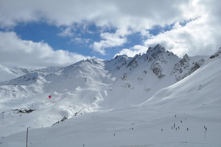 snö, Alperna, Haute-savoie, vinterlandskap, Mountain, Ski, vinter