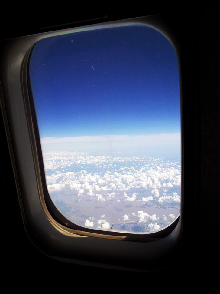 avió, finestra, núvol, cel, Comerç i indústria, natura, viatges
