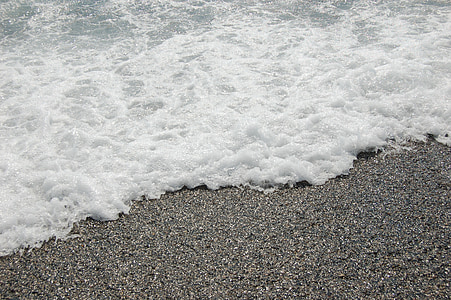 Meer, Steinen, Surf, Welle, Strand, Wasser