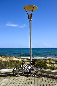 kerékpár, tenger, Beach, szabadidő, kültéri, szabadidő