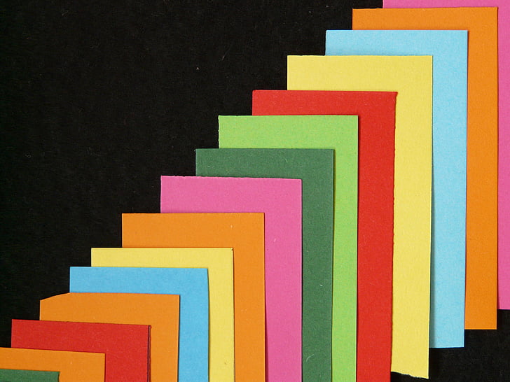 Papier, bunte, Farbe, Karten, verlassen, Label, farbiges Papier