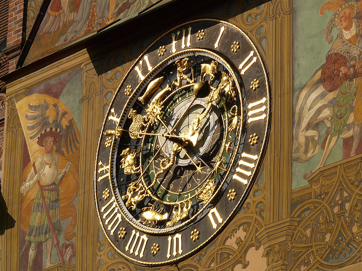 astronomiska uret, klocka, tid, tiden för, datum, dag, månad