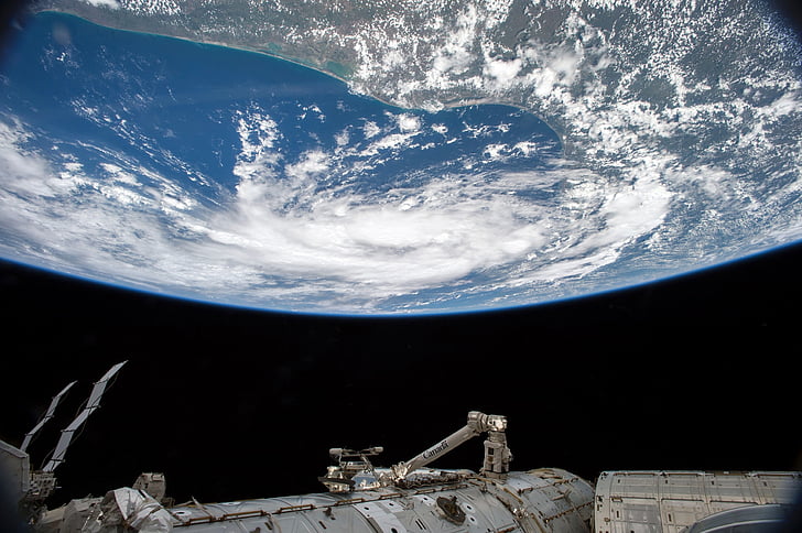 země, planeta, prostor, Kosmos, loď, Mezinárodní vesmírná stanice, ISS