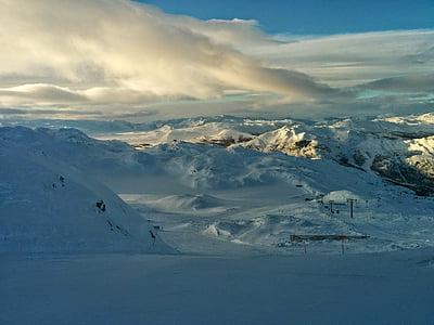 雪, 山, 滑雪, 冬天, 感到, 景观, 雪景