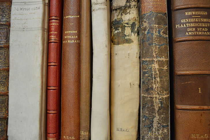 livre, vieux, Bibliothèque, latine