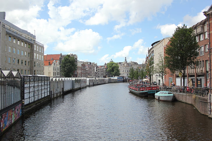 Амстердам, путешествия, Река, Европа, Туризм, город, Нидерланды