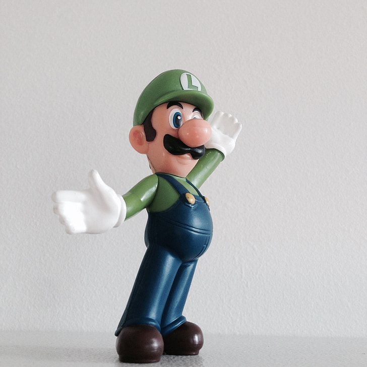 Luigi, Mario, karakter, şekil, oyuncaklar