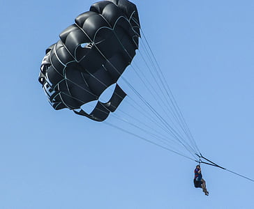 paragliding, sea sport, fly, sky, extreme, parachute, activity