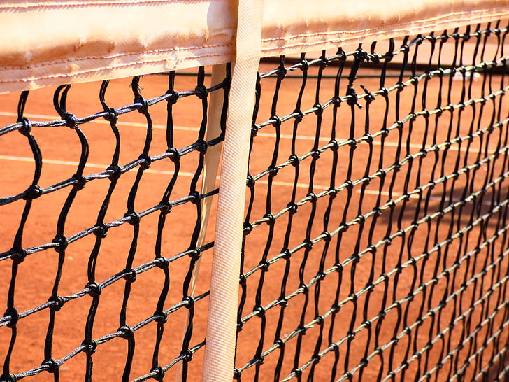 xarxa, Tennis de, argila, esport, tanca, tanca de chainlink, a l'exterior