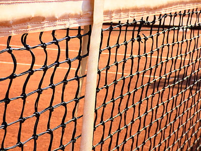 mreža, tenis, Glina, sportski, ograda, žičana ograda, na otvorenom