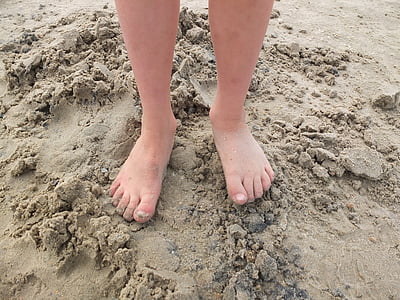 stopy, piasek, stopy, boso, pieszo, Morza Północnego, Morza Bałtyckiego