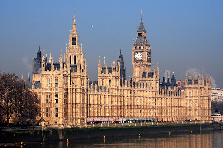 Westminster, Westminsterský palác, big ben, Londýn, řeka, Architektura, budova