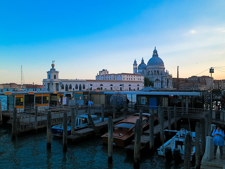 Venedig, kyrkan, Santa maria della salute, arkitektur, Canal, Europa, resor